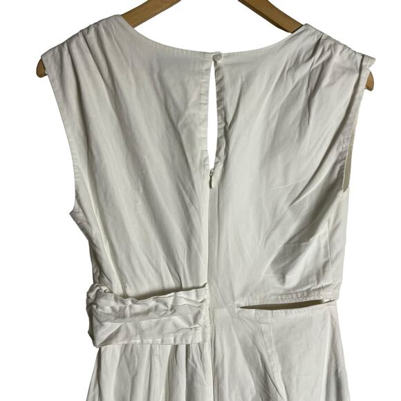 Love, Whit by Whitney Port White Cut Out Sleeveless Sheath Midi Dress Size S - Picture 13 of 14